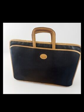 Gucci Black Leather Vintage Briefcase